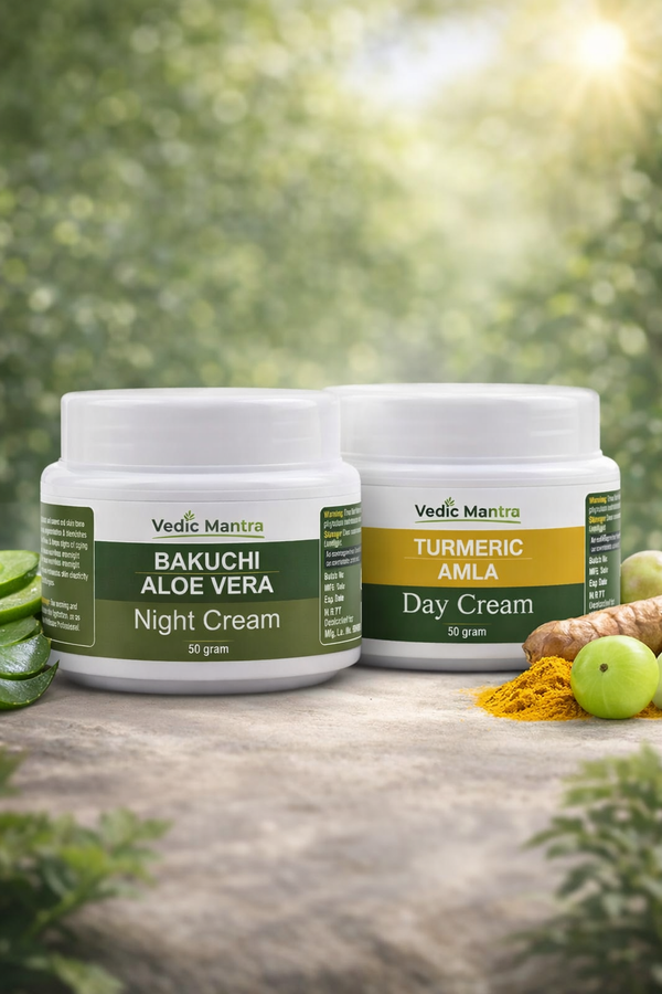 Bakuchi Aloe Vera Night Cream + TURMERIC AMLA DAY CREAM SKIN CREAM Combo